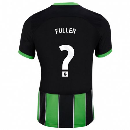 Kandiny Gyermek Jaydon Fuller #0 Fekete Zöld Idegenbeli Jersey 2023/24 Mez Póló Ing