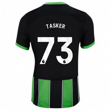 Kandiny Gyermek Charlie Tasker #73 Fekete Zöld Idegenbeli Jersey 2023/24 Mez Póló Ing