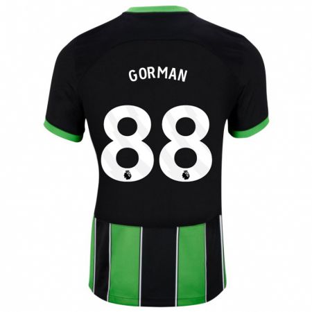 Kandiny Gyermek Ronnie Gorman #88 Fekete Zöld Idegenbeli Jersey 2023/24 Mez Póló Ing