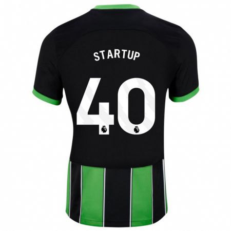 Kandiny Gyermek Katie Startup #40 Fekete Zöld Idegenbeli Jersey 2023/24 Mez Póló Ing