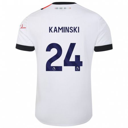 Kandiny Gyermek Thomas Kaminski #24 Fehér Idegenbeli Jersey 2023/24 Mez Póló Ing