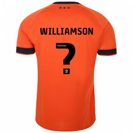 Kandiny Gyermek Woody Williamson #0 Narancs Idegenbeli Jersey 2023/24 Mez Póló Ing