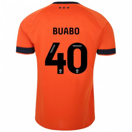 Kandiny Gyermek Gerard Buabo #40 Narancs Idegenbeli Jersey 2023/24 Mez Póló Ing