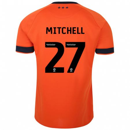 Kandiny Gyermek Leah Mitchell #27 Narancs Idegenbeli Jersey 2023/24 Mez Póló Ing