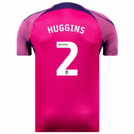 Kandiny Gyermek Niall Huggins #2 Lila Idegenbeli Jersey 2023/24 Mez Póló Ing