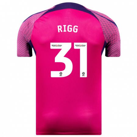 Kandiny Gyermek Chris Rigg #31 Lila Idegenbeli Jersey 2023/24 Mez Póló Ing