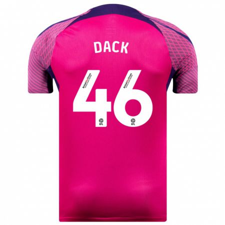 Kandiny Gyermek Bradley Dack #46 Lila Idegenbeli Jersey 2023/24 Mez Póló Ing