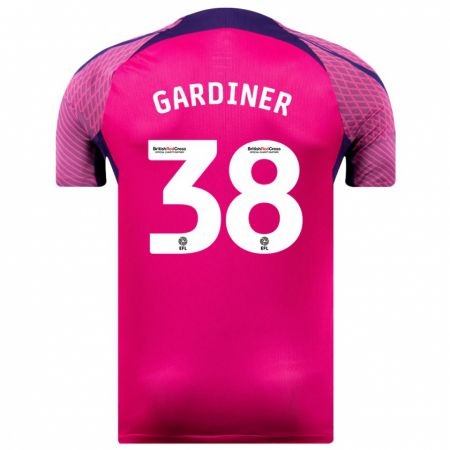 Kandiny Gyermek Harry Gardiner #38 Lila Idegenbeli Jersey 2023/24 Mez Póló Ing