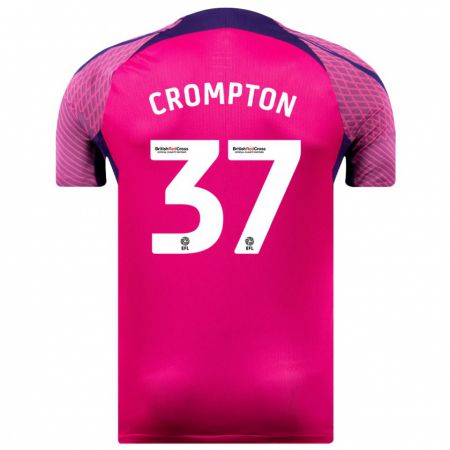 Kandiny Gyermek Ben Crompton #37 Lila Idegenbeli Jersey 2023/24 Mez Póló Ing