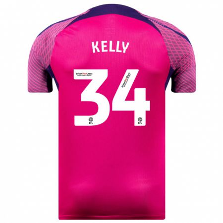 Kandiny Gyermek Caden Kelly #34 Lila Idegenbeli Jersey 2023/24 Mez Póló Ing