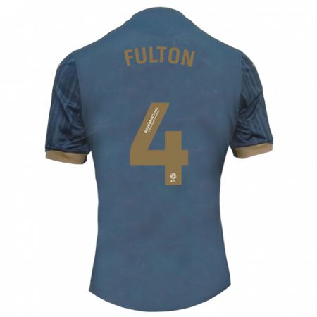 Kandiny Gyermek Jay Fulton #4 Sötét Kékeszöld Idegenbeli Jersey 2023/24 Mez Póló Ing