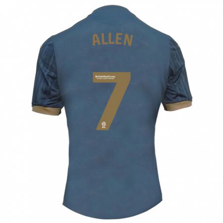 Kandiny Gyermek Joe Allen #7 Sötét Kékeszöld Idegenbeli Jersey 2023/24 Mez Póló Ing