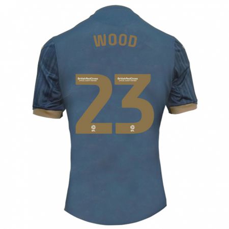 Kandiny Gyermek Nathan Wood #23 Sötét Kékeszöld Idegenbeli Jersey 2023/24 Mez Póló Ing