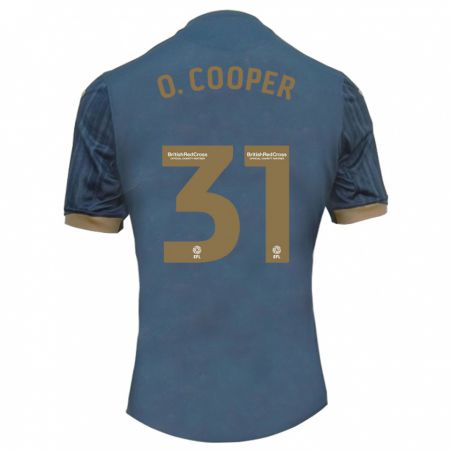 Kandiny Gyermek Oliver Cooper #31 Sötét Kékeszöld Idegenbeli Jersey 2023/24 Mez Póló Ing