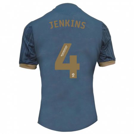 Kandiny Gyermek Shaunna Jenkins #4 Sötét Kékeszöld Idegenbeli Jersey 2023/24 Mez Póló Ing