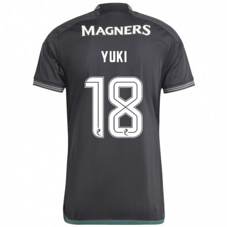 Kandiny Gyermek Yuki Kobayashi #18 Fekete Idegenbeli Jersey 2023/24 Mez Póló Ing