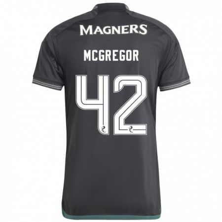 Kandiny Gyermek Callum Mcgregor #42 Fekete Idegenbeli Jersey 2023/24 Mez Póló Ing