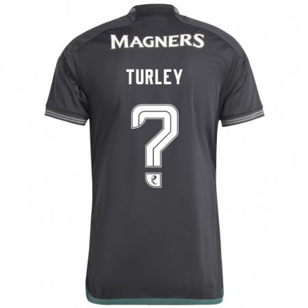 Kandiny Gyermek Francis Turley #0 Fekete Idegenbeli Jersey 2023/24 Mez Póló Ing