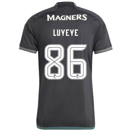 Kandiny Gyermek Benny-Jackson Luyeye #86 Fekete Idegenbeli Jersey 2023/24 Mez Póló Ing