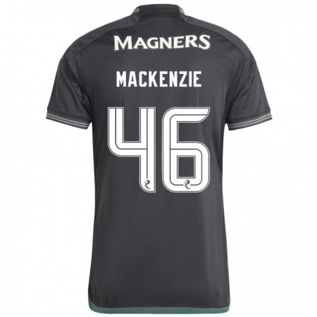 Kandiny Gyermek Magnus Mackenzie #46 Fekete Idegenbeli Jersey 2023/24 Mez Póló Ing