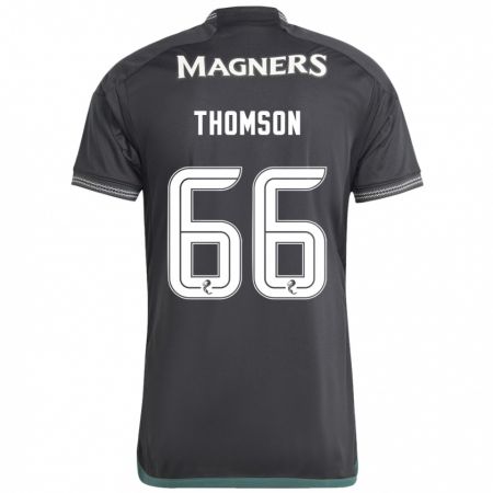 Kandiny Gyermek Corey Thomson #66 Fekete Idegenbeli Jersey 2023/24 Mez Póló Ing