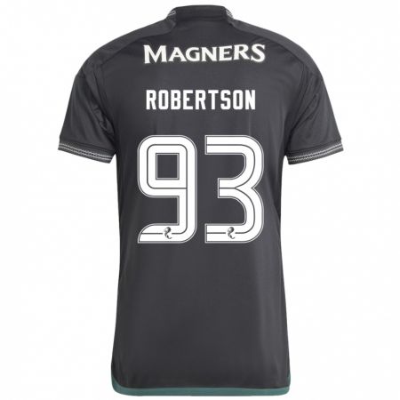 Kandiny Gyermek Mitchell Robertson #93 Fekete Idegenbeli Jersey 2023/24 Mez Póló Ing