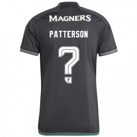 Kandiny Gyermek Cameron Patterson #0 Fekete Idegenbeli Jersey 2023/24 Mez Póló Ing