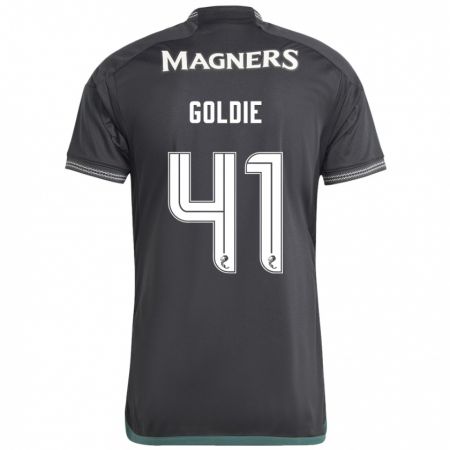 Kandiny Gyermek Clare Goldie #41 Fekete Idegenbeli Jersey 2023/24 Mez Póló Ing