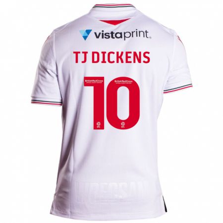 Kandiny Gyermek Tonicha Tj Dickens #10 Fehér Idegenbeli Jersey 2023/24 Mez Póló Ing