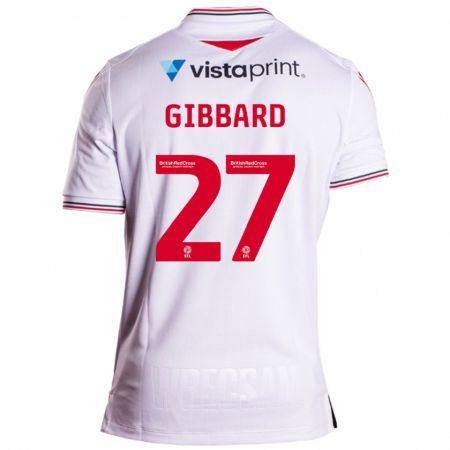 Kandiny Gyermek Mari Gibbard #27 Fehér Idegenbeli Jersey 2023/24 Mez Póló Ing