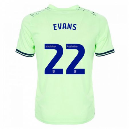 Kandiny Gyermek Kate Evans #22 Haditengerészet Idegenbeli Jersey 2023/24 Mez Póló Ing