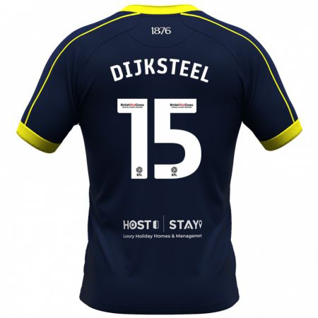 Kandiny Gyermek Anfernee Dijksteel #15 Haditengerészet Idegenbeli Jersey 2023/24 Mez Póló Ing