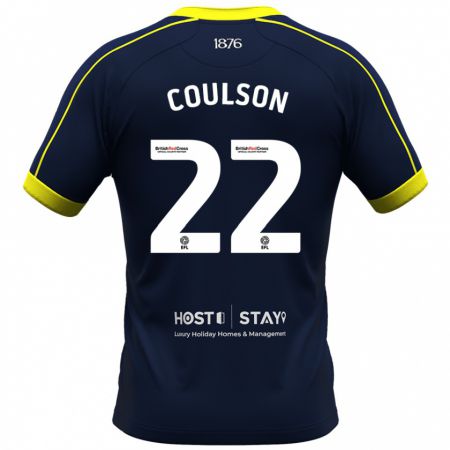 Kandiny Gyermek Hayden Coulson #22 Haditengerészet Idegenbeli Jersey 2023/24 Mez Póló Ing