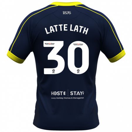 Kandiny Gyermek Emmanuel Latte Lath #30 Haditengerészet Idegenbeli Jersey 2023/24 Mez Póló Ing