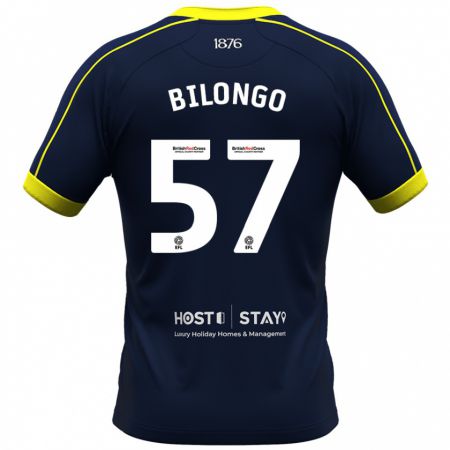 Kandiny Gyermek Bryant Bilongo #57 Haditengerészet Idegenbeli Jersey 2023/24 Mez Póló Ing