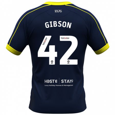 Kandiny Gyermek Joseph Gibson #42 Haditengerészet Idegenbeli Jersey 2023/24 Mez Póló Ing