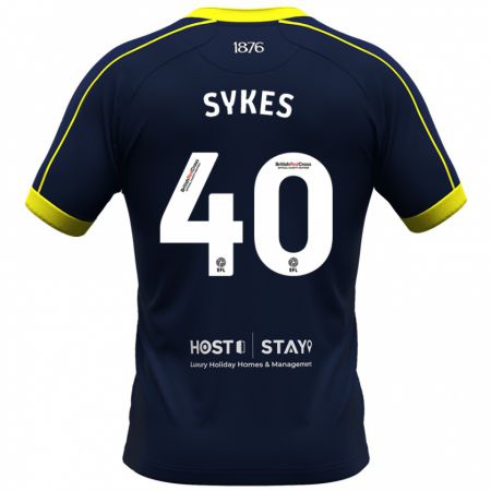 Kandiny Gyermek Cain Sykes #40 Haditengerészet Idegenbeli Jersey 2023/24 Mez Póló Ing