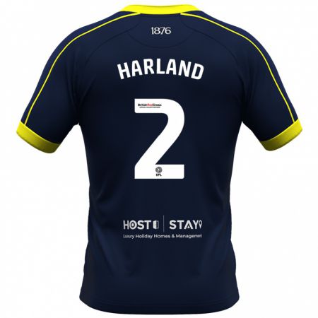 Kandiny Gyermek Jane Harland #2 Haditengerészet Idegenbeli Jersey 2023/24 Mez Póló Ing