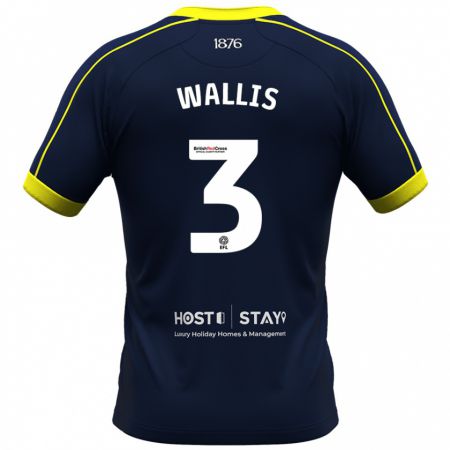 Kandiny Gyermek Emma Wallis #3 Haditengerészet Idegenbeli Jersey 2023/24 Mez Póló Ing