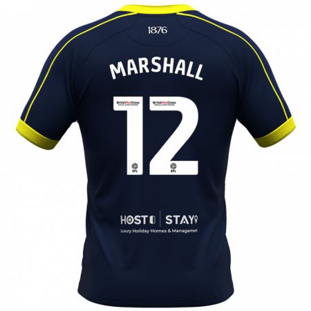 Kandiny Gyermek Eve Marshall #12 Haditengerészet Idegenbeli Jersey 2023/24 Mez Póló Ing