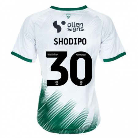 Kandiny Gyermek Olamide Shodipo #30 Fehér Idegenbeli Jersey 2023/24 Mez Póló Ing