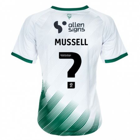 Kandiny Gyermek Theo Mussell #0 Fehér Idegenbeli Jersey 2023/24 Mez Póló Ing