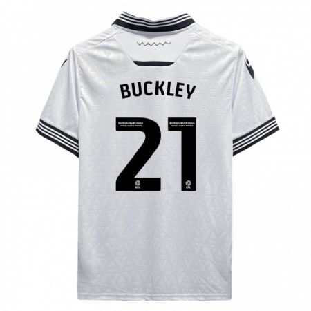 Kandiny Gyermek John Buckley #21 Fehér Idegenbeli Jersey 2023/24 Mez Póló Ing