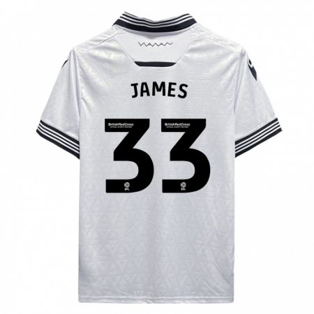 Kandiny Gyermek Reece James #33 Fehér Idegenbeli Jersey 2023/24 Mez Póló Ing