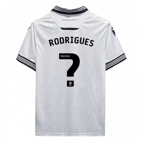 Kandiny Gyermek Carlos Rodrigues #0 Fehér Idegenbeli Jersey 2023/24 Mez Póló Ing