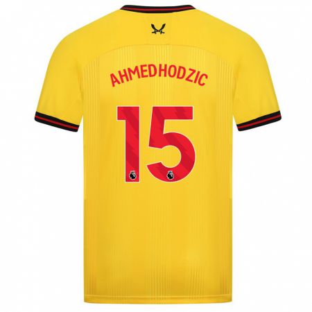 Kandiny Gyermek Anel Ahmedhodzic #15 Sárga Idegenbeli Jersey 2023/24 Mez Póló Ing