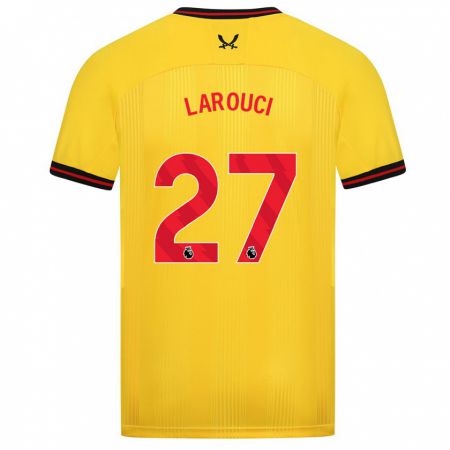 Kandiny Gyermek Yasser Larouci #27 Sárga Idegenbeli Jersey 2023/24 Mez Póló Ing