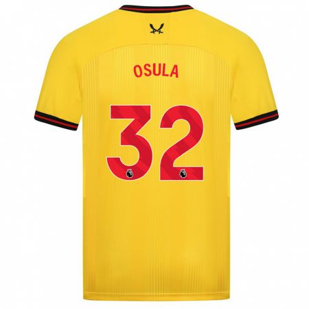 Kandiny Gyermek William Osula #32 Sárga Idegenbeli Jersey 2023/24 Mez Póló Ing