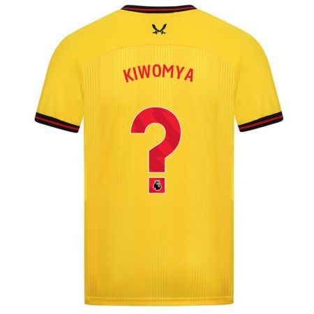 Kandiny Gyermek Noah Kiwomya #0 Sárga Idegenbeli Jersey 2023/24 Mez Póló Ing