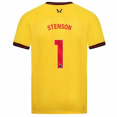 Kandiny Gyermek Fran Stenson #1 Sárga Idegenbeli Jersey 2023/24 Mez Póló Ing